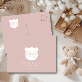 Cartão Postal Muito Obrigado Ursinho