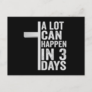 Cartão Postal Muito pode acontecer em 3 dias Páscoa engraçada do