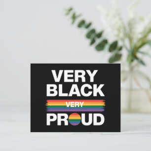 Cartão Postal Muito Preto Muito Orgulhoso Orgulho Gay Preto Orgu