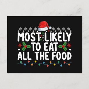 Cartão Postal Muito Provável De Comer Toda A Comida Família De N