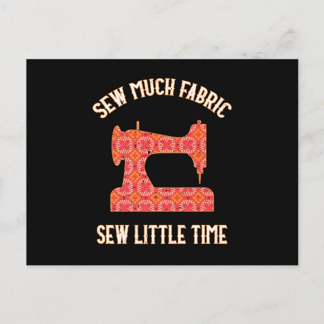 Cartão Postal Muito Tecido para Costurar, Pouco Tempo | Amantes  (Frente)