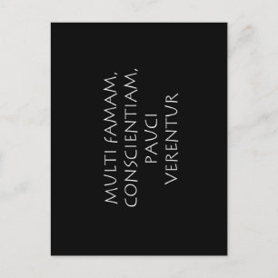 Cartão Postal Muitos temem a reputação, poucos a consciência