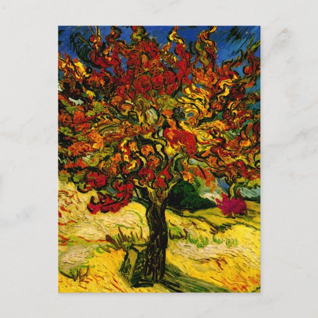 Cartão Postal Mulberry Tree Van Gogh Fine Art (Frente)