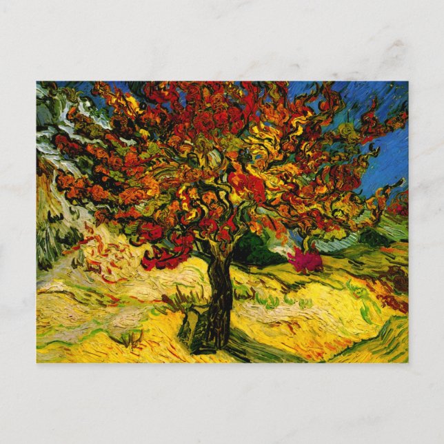 Cartão Postal Mulberry Tree Van Gogh Fine Art (Frente)