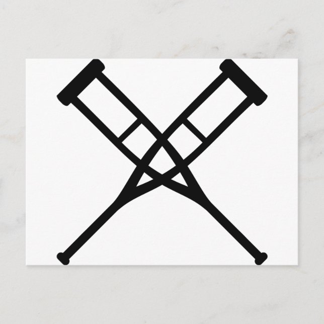 Cartão Postal muletas cruzadas (Frente)