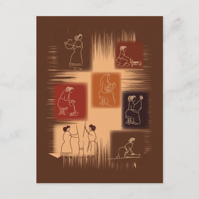 Cartão Postal Mulher - A espinha dorsal (Frente)