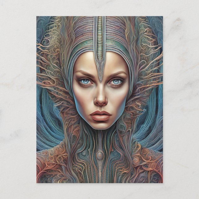 Cartão Postal Mulher alienígena (Frente)