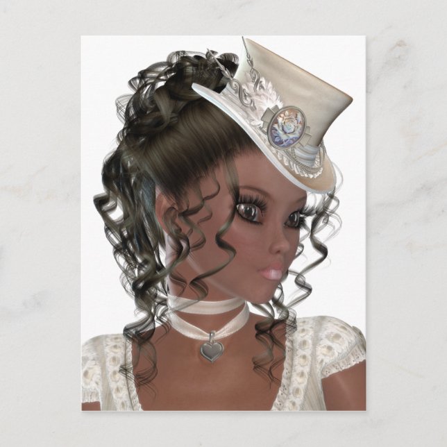 Cartão Postal Mulher Americana bonito (Frente)