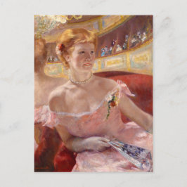 Cartão Postal Mulher Americana com Colar Pérola e Vestido Rosa