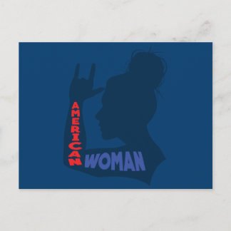 Cartão Postal Mulher Americana Eu te amo