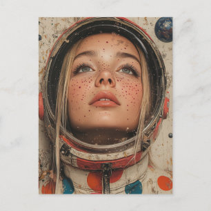 Cartão Postal mulher astronauta
