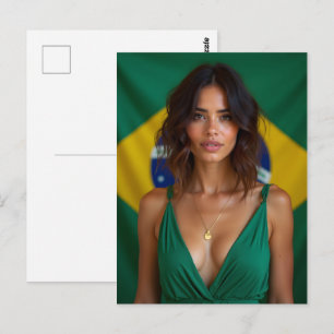 Cartão Postal Mulher brasileira bonita