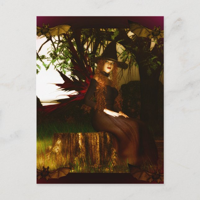 Cartão Postal Mulher Bruxa (Frente)