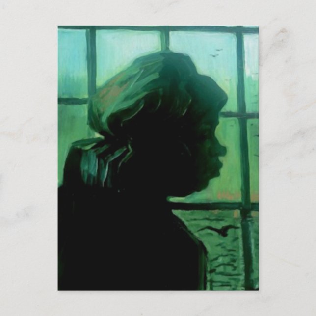 Cartão Postal Mulher Camponesa Contra Janela, Van Gogh Bela Arte (Frente)