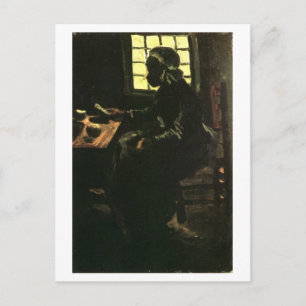 Cartão Postal Mulher camponesa tomando refeição, Vincent van Gog