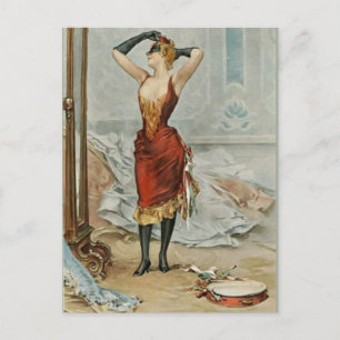 Cartão Postal Mulher Clássica do Mardi Gras