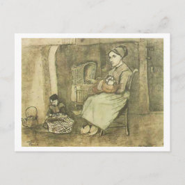 Cartão Postal Mulher com Bebê (F1070) Van Gogh Belas Artes