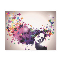 Mulher com borboletas