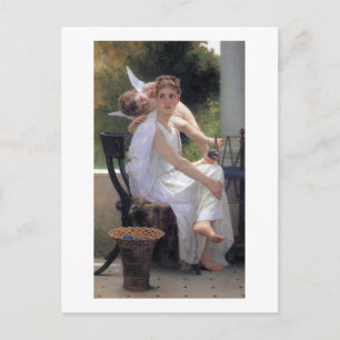 Cartão Postal Mulher com Cupido, Bouguereau