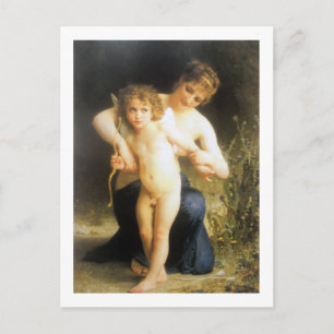 Cartão Postal Mulher com Cupido, Bouguereau