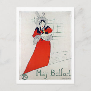 Cartão Postal Mulher com Kitten, Henri de Toulouse-Lautrec