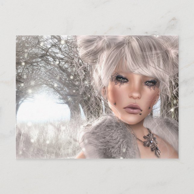 Cartão Postal Mulher com olhos especiais (Frente)