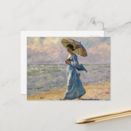 Cartão Postal Mulher com Parasol, Claude Monet