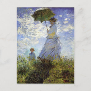 Cartão Postal Mulher com Parasol em detalhes postal