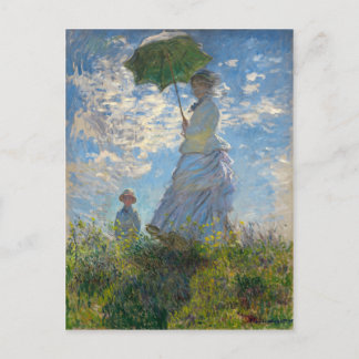 Cartão Postal Mulher com Parasol - Madame Monet e seu filho