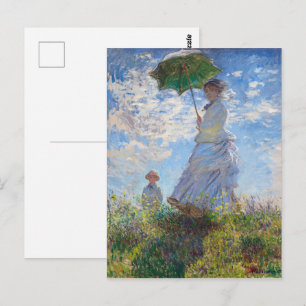 Cartão Postal Mulher com um Guarda-Sol Monet