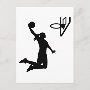 Cartão Postal Mulher de basquete