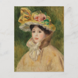 Cartão Postal Mulher de Capeline por Pierre Auguste Renoir
