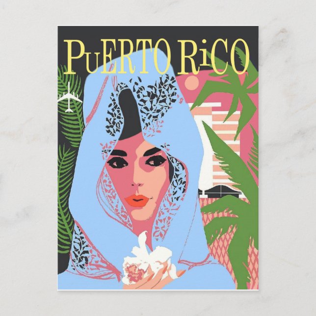 Cartão Postal Mulher de Porto Rico (Frente)