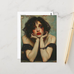 Cartão Postal Mulher Deprimida