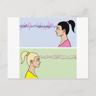 Cartão Postal Mulher do Brainwave