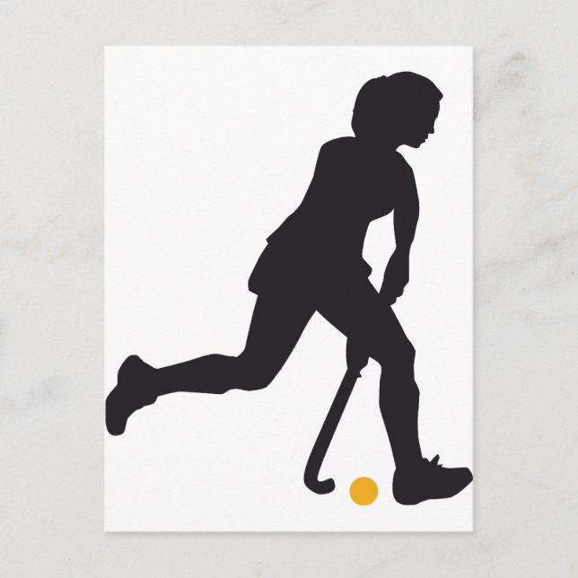 Cartão Postal Mulher do Hockey (Frente)