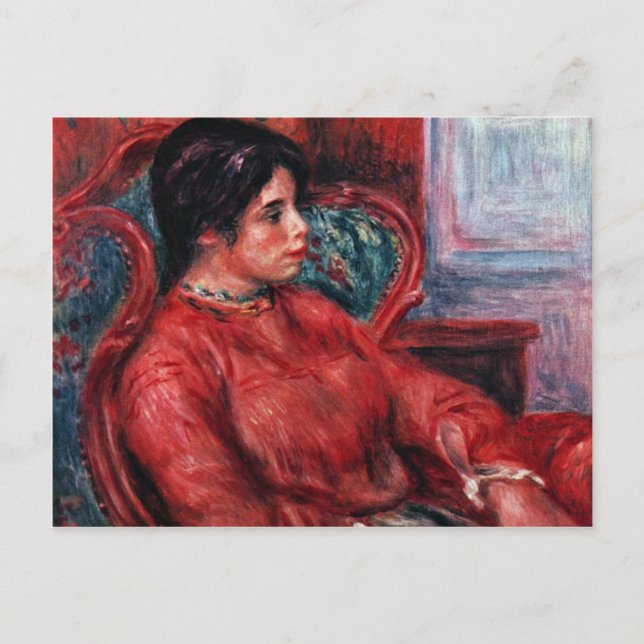 Cartão Postal Mulher Em Caça-Armada Por Pierre-Auguste Renoir (Frente)