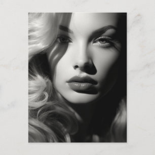 Cartão Postal Mulher em Preto e Branco