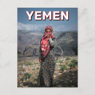 Cartão Postal Mulher Em Socotra, Iêmen