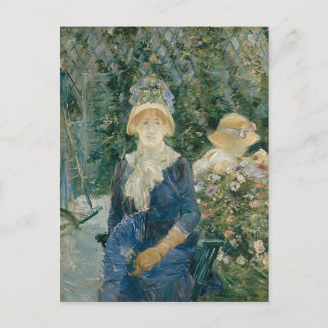 Cartão Postal Mulher em um Jardim | Berthe Morisot (Frente)