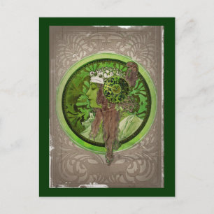 Cartão Postal Mulher em Verde - LAUREL