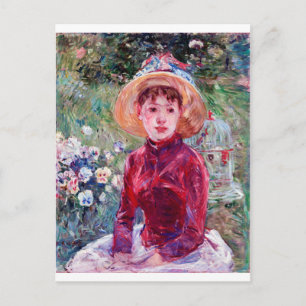 Cartão Postal Mulher em Vermelho, Berthe Morisot