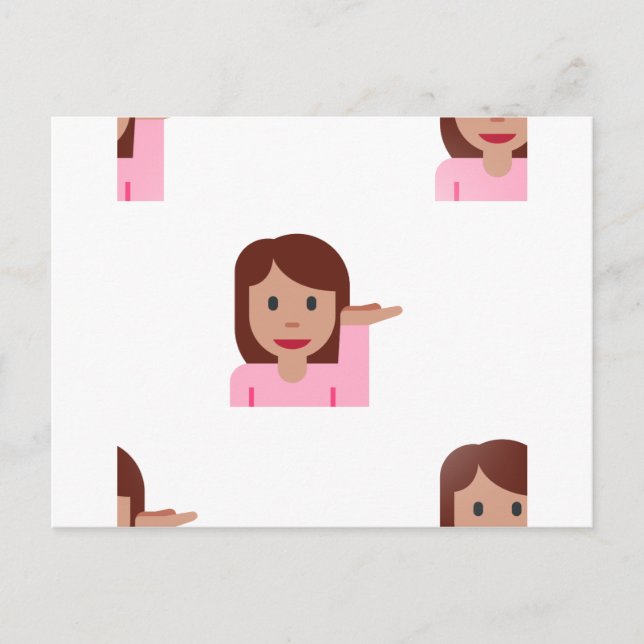 Cartão Postal mulher emoji (Frente)