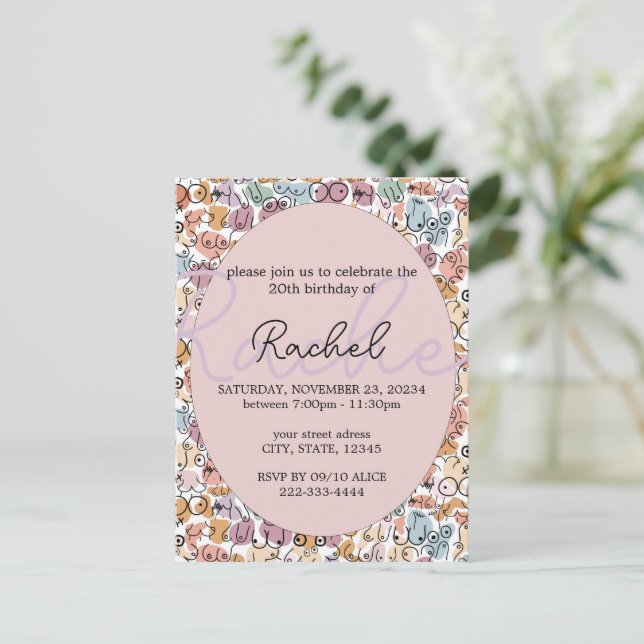 Cartão Postal mulher engraçada feminista (Em pé/Frente)