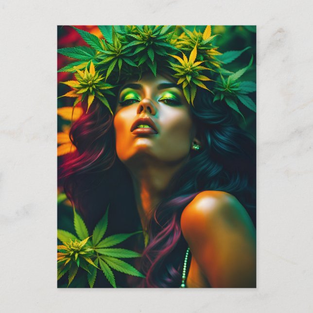 Cartão Postal Mulher Erva Bonita (Frente)