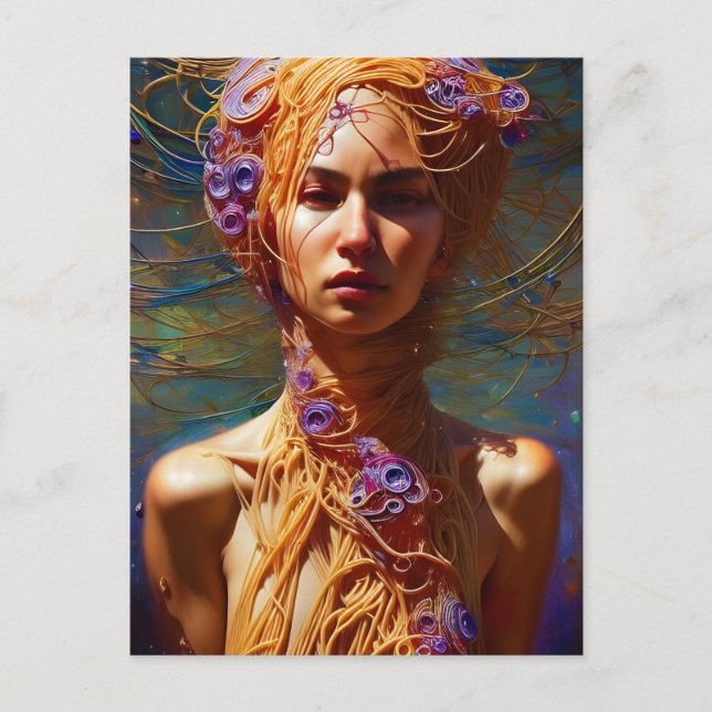 Cartão Postal Mulher Espaghetti (Frente)