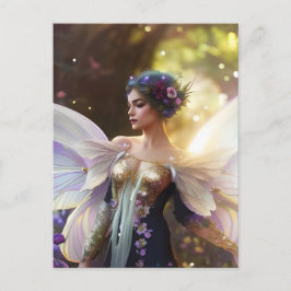 Cartão Postal Mulher Fada Fantasia