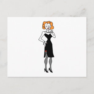 Cartão Postal Mulher faz beijo