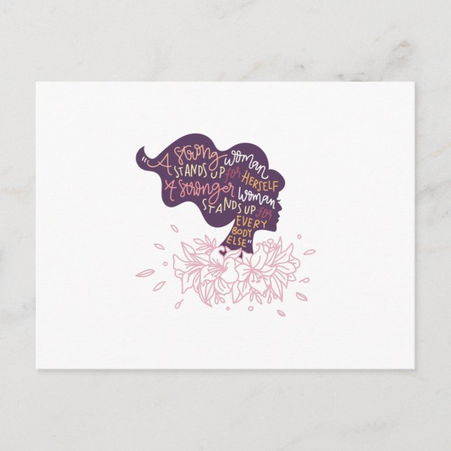 Cartão Postal Mulher Forte (Frente)