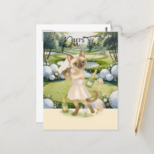 Cartão Postal Mulher-Golfe Salva a Bachelorette da Noiva
